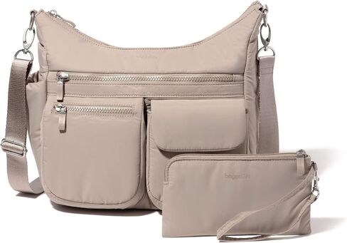 Baggallini womens Modern Everywhere Crossbody Bag for Women 11x9x4.5" Rfid Hobo Bag in Kuwait