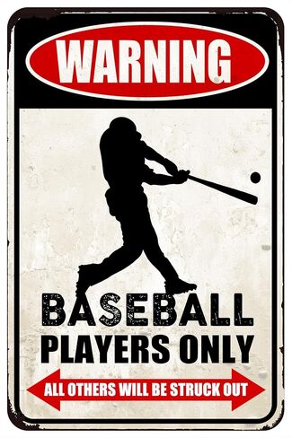Shannonsa Vintage Baseball Gifts Baseball Room Decor For Boys Bedroom Sports Themed Wall Decor Inspirational Metal Signs 12x8 Inch in Saudi Arabia