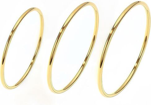 Cdrter 3-Piece 1mm Ultra-Thin 14K Gold Stackable Ring Set – Sizes 6/7/8 Tarnish-Free Plated Bands for Women Minimalist Pinky Thumb Knuckle Rings in Saudi Arabia