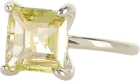 Handmade Lemon Quartz Ring in 925 Sterling Silver - Yellow Gemstone Ring for Special Occasions and Everyday Wear - Sizes 5-11 Available in Kuwait