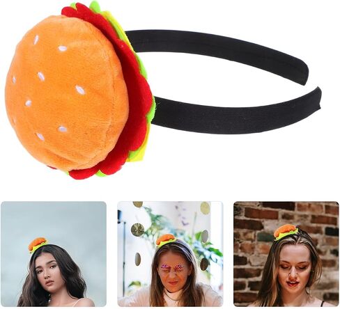 عصابة رأس IMIKEYA Burger: تزيين عصابة رأس الطعام للنساء والرجال - غطاء رأس مرح ومبتكر للحفلات الكرنفالية والمناسبات التنكرية in Kuwait