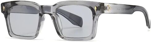 UV400 Square Sunglasses for Men & Women - Rivet Accents & Gray Gradient Lenses - Driving & Outdoor Shades in Saudi Arabia