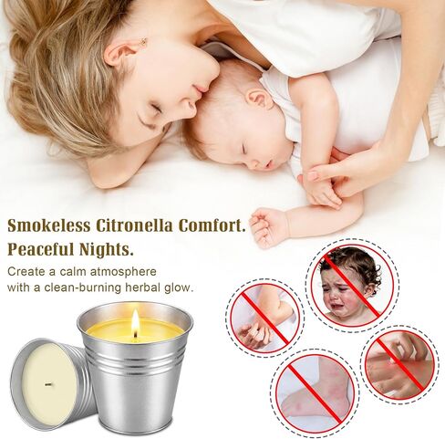 Citronella Candles Outdoor,8 Pack Soy Wax Citronella Candles (Total 40oz),Single Wick Patio Candle,200+ Hour Total Burn Time for Camping,Picnic,Backyard & Balcony in Saudi Arabia