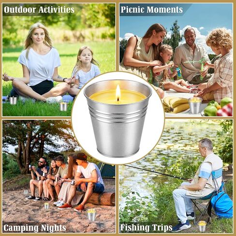 Citronella Candles Outdoor,8 Pack Soy Wax Citronella Candles (Total 40oz),Single Wick Patio Candle,200+ Hour Total Burn Time for Camping,Picnic,Backyard & Balcony in Saudi Arabia