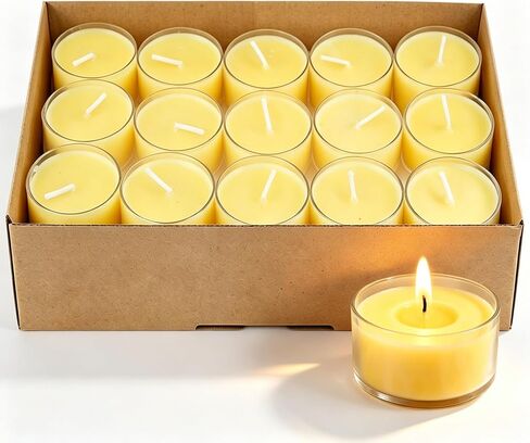 Tealight Citronella Candles Outdoor, 4Hours Soy Wax Tea Lights Candles for Patio, Garden, Yard, Terrace, Camping, Home, Indoor, Party, 30 Pack Acrylic Votive Candles for Weddings, Shabbat, Events in Saudi Arabia
