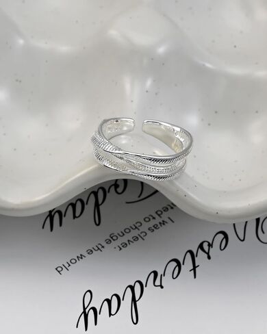 Silver Stacking Wrap Open Ring Handmade Thumb Adjustable Rings for Women in Saudi Arabia
