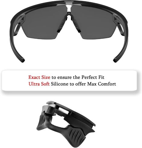 وسادات أنف بديلة بحجم قياسي لنظارات Oakley Sphaera OO9403/Sphaera Slash OO9499/Sphaera Strike OO9531، أسود in Kuwait