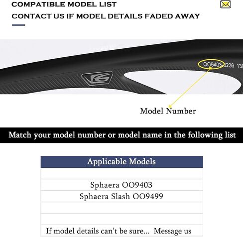 وسادات أنف بديلة بحجم قياسي لنظارات Oakley Sphaera OO9403/Sphaera Slash OO9499/Sphaera Strike OO9531، أسود in Kuwait