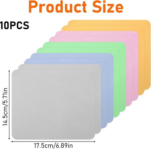 10pcs Shammy Eye Glass Clean Clothes Lens Cleaning Cloth Microfiber Cleaning Cloth Premium Eyeglass Cleaner Clothes Assorted Colors Lenses Screens Cameras VR/AR Headset and Screen Cleaner in Kuwait