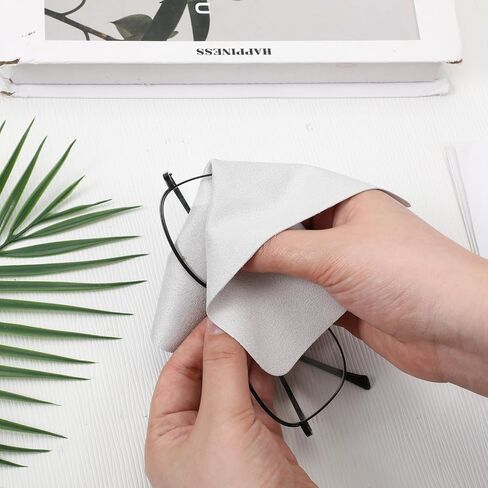 10pcs Shammy Eye Glass Clean Clothes Lens Cleaning Cloth Microfiber Cleaning Cloth Premium Eyeglass Cleaner Clothes Assorted Colors Lenses Screens Cameras VR/AR Headset and Screen Cleaner in Kuwait