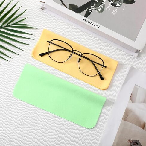 10pcs Shammy Eye Glass Clean Clothes Lens Cleaning Cloth Microfiber Cleaning Cloth Premium Eyeglass Cleaner Clothes Assorted Colors Lenses Screens Cameras VR/AR Headset and Screen Cleaner in Kuwait