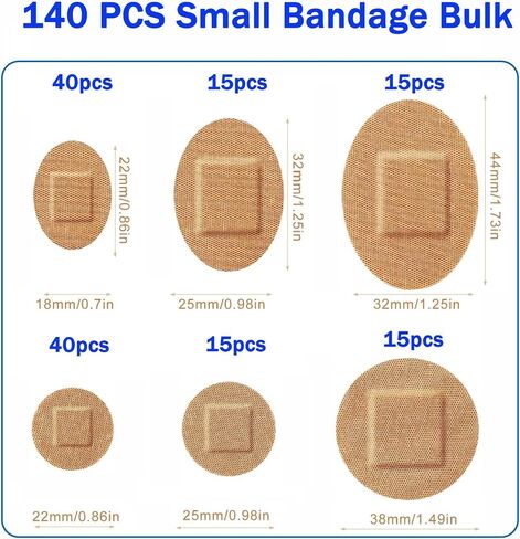 140pcs Small Round Bandage for Face Small Wound Protection Fabric Adhesive in Kuwait