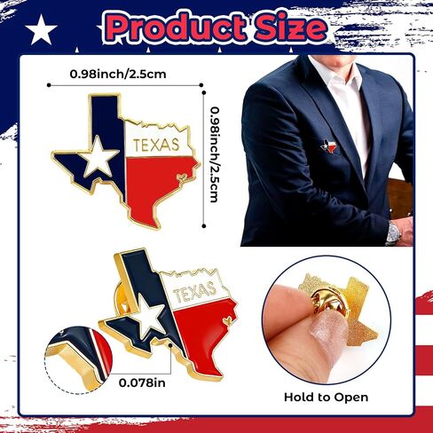 Texas State Lapel Pins Bulk, State Shape Flag Texas Themed Souvenir Gifts, Metal Texas Map Flag Pins for Patriotic Traveler Men Women Clothes Backpack Hat in Saudi Arabia