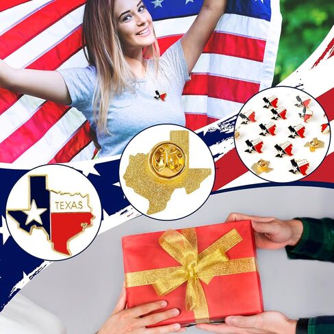 Texas State Lapel Pins Bulk, State Shape Flag Texas Themed Souvenir Gifts, Metal Texas Map Flag Pins for Patriotic Traveler Men Women Clothes Backpack Hat in Saudi Arabia