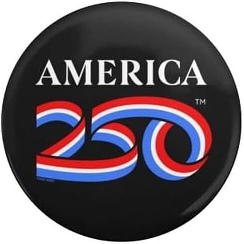 CafePress America250: White Vertical Logo 2.25 Button 2.25" Round Pinback Button in Kuwait