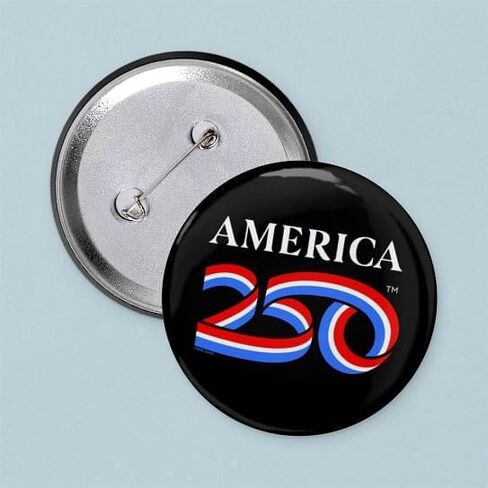 CafePress America250: White Vertical Logo 2.25 Button 2.25" Round Pinback Button in Kuwait