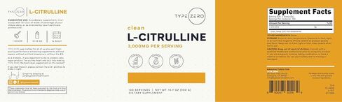 Type Zero L-Citrulline Base Powder, 3,000mg Per Serving - 100 Servings in Saudi Arabia