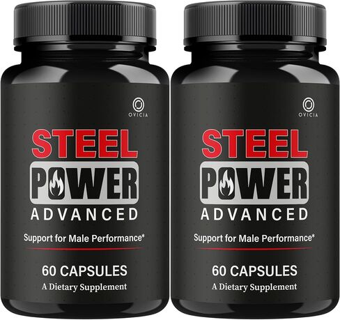 (2 Pack) Steel Power - Steel Power Pills All Natural Maximum Strength, Daily SteelPower Capsules Premium Advanced Support Formula for Overall Health & General Wellness, 120 Capsules for 2 Months in Saudi Arabia