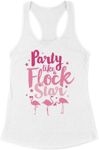 قميص بدون أكمام نسائي من Party Like a Flock Star Funny Flamingo in Kuwait