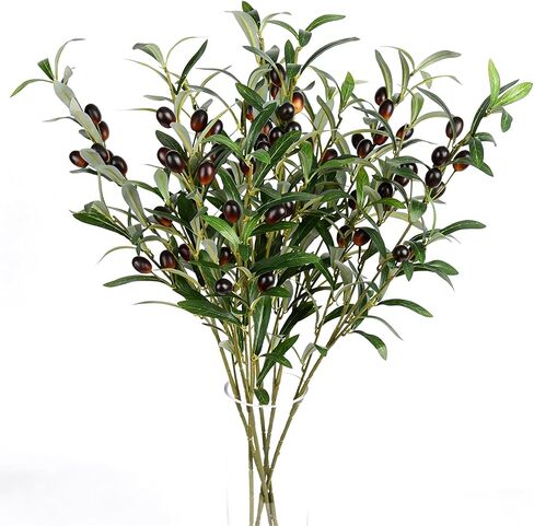 CLONG 2pcs Olive Branch Artificial Plants Greenery Stems Faux Olive Branches for Vases (2, Green) in Saudi Arabia