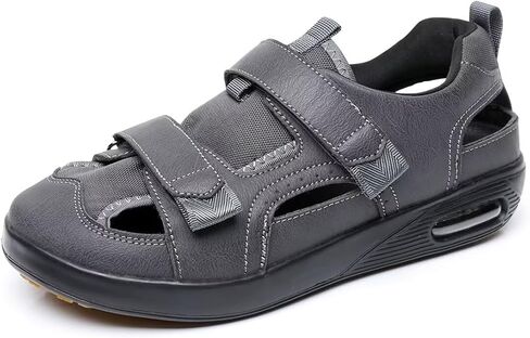VibeCraft Extra Wide Diabetic Sandals for Men - Adjustable Hook and Loop Walking Sandals with Air Cushion, Non-Slip Rubber Sole, Memory Foam Insole, Breathable Orthopedic Shoes for Swollen Feet. in Saudi Arabia