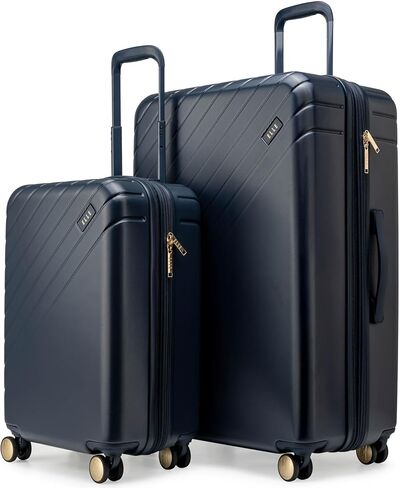 ELLE Louvre 2 Piece Expandable Polycarbonate Spinner Luggage Set | Navy in Saudi Arabia
