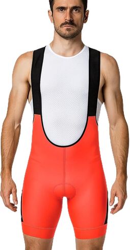 Wixen Men’s Cycling Bib Shorts with 4D Padded Chamois,Breathable Mesh Back, Side Pockets & Non Slip Leg Gripper Band in Kuwait