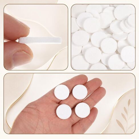 Diffuser Refill Pads, 100 Pcs 0.9 Inch Microfibre Essential Oil Diffuser Pad Unscented Essential Oil Perfumes Refill Pads Aroma Pads for Air Purifier Car Vent Clip Humidifier and Locket Necklace in Kuwait