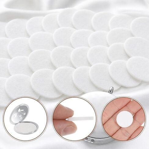 Diffuser Refill Pads, 100 Pcs 0.9 Inch Microfibre Essential Oil Diffuser Pad Unscented Essential Oil Perfumes Refill Pads Aroma Pads for Air Purifier Car Vent Clip Humidifier and Locket Necklace in Kuwait
