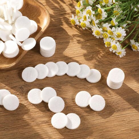 Diffuser Refill Pads, 100 Pcs 0.9 Inch Microfibre Essential Oil Diffuser Pad Unscented Essential Oil Perfumes Refill Pads Aroma Pads for Air Purifier Car Vent Clip Humidifier and Locket Necklace in Kuwait