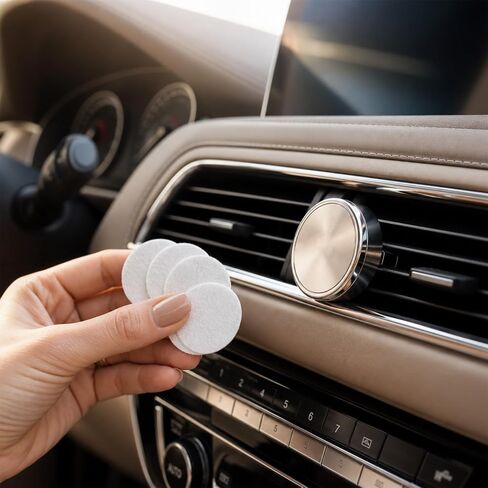 Diffuser Refill Pads, 100 Pcs 0.9 Inch Microfibre Essential Oil Diffuser Pad Unscented Essential Oil Perfumes Refill Pads Aroma Pads for Air Purifier Car Vent Clip Humidifier and Locket Necklace in Kuwait