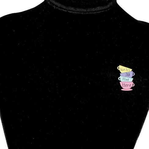 PLITI Princess Lover Brooch Pin Fairy Tale Gift We Are All Mad Here Gifts Smiling Cat Fan Enamel Pin in Kuwait