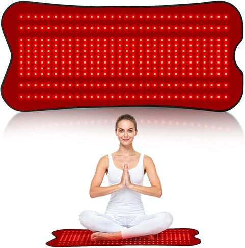 Red Light Therapy for Body, 31.5''× 14'' Eligible Red Light Therapy Pad, Dual Chip Grade 210 LEDs 660nm & 850nm Light Therapy Mat with Timer Remote Control in Saudi Arabia