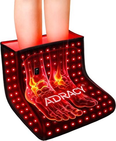 Red Light Therapy for Feet, Dual-Wavelength 160 LEDs Medical-Grade TPU Infrared Light Foot Therapy Device for Ankle Heel Joint Relief, Full Coverage for Neuropathy Support (Black) in Saudi Arabia