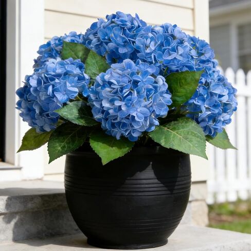INXUGAO Artificial Flowers Fake Outdoor Hydrangea Bouquets with Long Stems, 3Pcs 18" Faux Green Hydrangeas with Latex Real Touch for Outdoors, Wedding, Baby Shower and Party Decor in Saudi Arabia