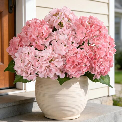 INXUGAO Artificial Flowers Fake Outdoor Hydrangea Bouquets with Long Stems, 3Pcs 18" Faux Green Hydrangeas with Latex Real Touch for Outdoors, Wedding, Baby Shower and Party Decor in Saudi Arabia
