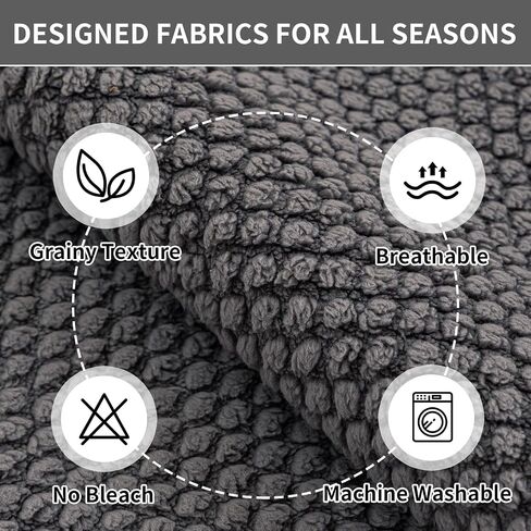 Couch Covers for Sofa, Non Slip Couch Covers for Dogs, Funny Fuzzy Sofa Cover Washable, Non Slip Sofa Slipcovers Furniture Protector for L Shaped(1PC,Dark Grey,36"×71") in Saudi Arabia