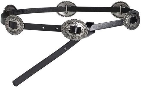 Womens Western Concho Belt Cowgirl Country Belts Faux Leather Thin Belts For Dresses Jeans Nashville Concert Outfits in Saudi Arabia