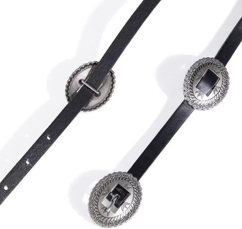 Womens Western Concho Belt Cowgirl Country Belts Faux Leather Thin Belts For Dresses Jeans Nashville Concert Outfits in Saudi Arabia