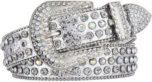 Rhinestone Belt Western Cowboy Cowgirl Sparkle Belts Bling Glitter y2k Studded Waist Belt for Jeans Plus Size in Saudi Arabia