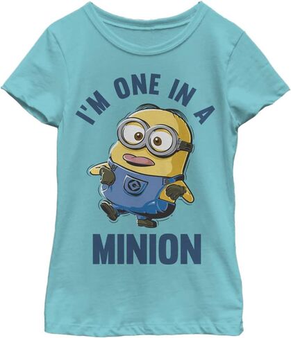 Fifth Sun Little, Big Minions I Am One Girls Short Sleeve Tee Shirt in Kuwait