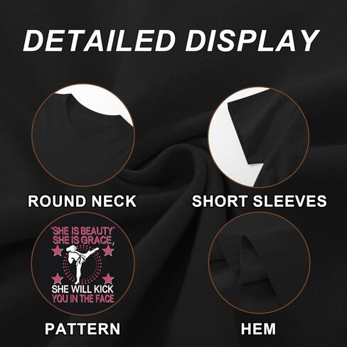 Girls Graphic Tees Cute Karate Kid Shirt Martial Arts T-Shirt Girl Summer Preppy Shirts for Girls Karate Gifts in Kuwait