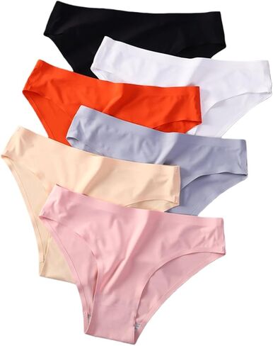 Soft String Seamless Underwear for Women Ice Silk Comfortable Briefs in Solid Colors Underwear for Ladies in Saudi Arabia