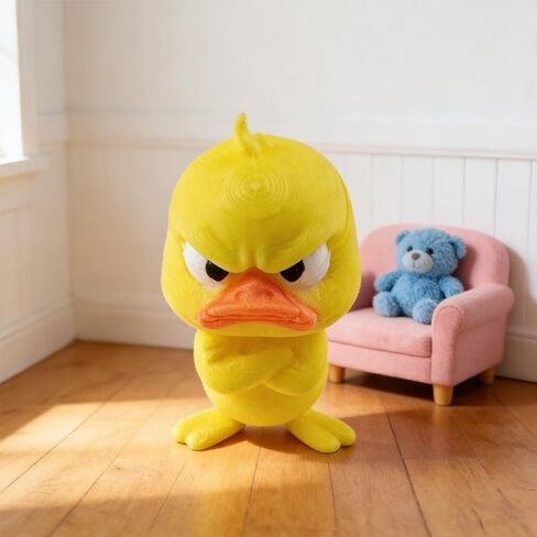 2-Pack Funny Angry Duck Figurines – Cute Angry Yellow Duck Desk Decor, Office Desk Toy & Multi-Scene Ornaments for Home, Duck Decoration for Computer, Car & Dorm, 3D Printed Duck in Saudi Arabia