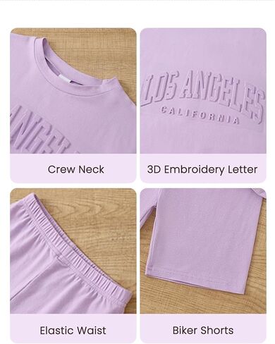 Girls Summer Clothes Short Sleeve T-Shirt and Shorts Girls Summer Outfits 2 Piece Clothing Sets in Saudi Arabia