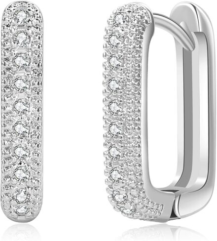 Women's 925 Sterling Silver Earrings - 15mm, Dainty And Small U Hoop Earrings, Lightweight And Hypoallergenic, Stylish Jewelry Gifts, Suitable For Daily And Party Wear in Kuwait