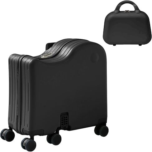 TABU Ride-on Luggage for Kid, Carry-On Hardshell Suitcase with Portable Bag, Hidden Cup Holder, Foldable Pedal, USB & Type-C Port, TSA Lock, 6 Spinner Wheels (Pink) in Saudi Arabia