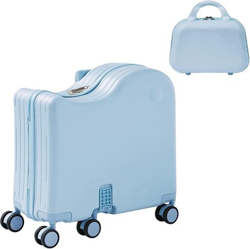 TABU Ride-on Luggage for Kid, Carry-On Hardshell Suitcase with Portable Bag, Hidden Cup Holder, Foldable Pedal, USB & Type-C Port, TSA Lock, 6 Spinner Wheels (Pink) in Saudi Arabia