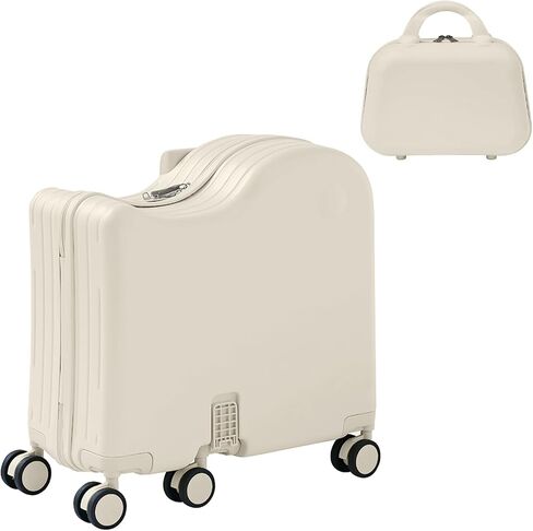 TABU Ride-on Luggage for Kid, Carry-On Hardshell Suitcase with Portable Bag, Hidden Cup Holder, Foldable Pedal, USB & Type-C Port, TSA Lock, 6 Spinner Wheels (Pink) in Saudi Arabia