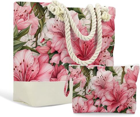 Fokongna 2-Piece Waterproof Tote Bag Set with Wet Bag, Travel Beach Pool Gym Organizer, Durable Storage in Saudi Arabia